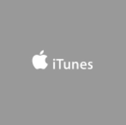Gray square containing iTunes logo