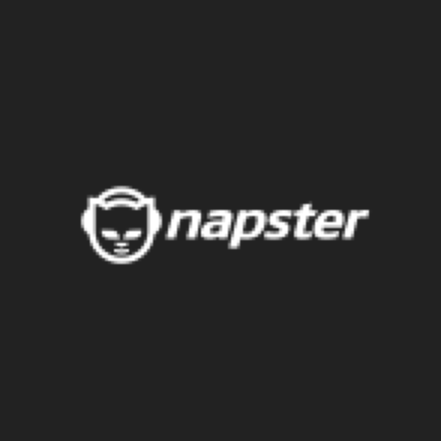 Black square containing Napster logo
