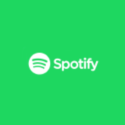 Green square containing Spotify logo