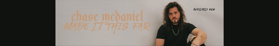 Large banner image of Chase McDaniel headlining the page
