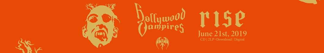 Large banner image of Hollywood Vampires headlining the page