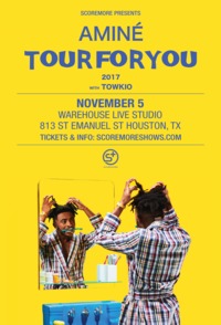 Thumbnail image for the event Amine - Tour For You -                                                        w/ Towkio supplied by the hosting site