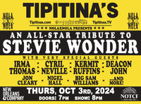 Thumbnail image for the event All-Star Tribute to Stevie Wonder with Very Special Guests Irma Thomas, Cyril Neville, Kermit Ruffins, Deacon John, Jon Cleary, Nigel Hall, Big Sam Williams, And More! supplied by the hosting site