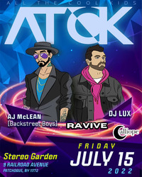 Thumbnail image for the event ATCK feat. AJ McLean of Backstreet Boys & DJ Lux, Ravive, Calliope, Ali Berke, Brooke Elardo supplied by the hosting site