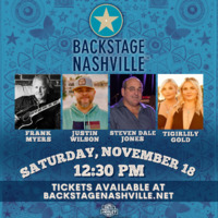 Thumbnail image for the event BACKSTAGE NASHVILLE! DAYTIME HIT SONGWRITERS SHOW feat.  Frank Myers ,  Justin Wilson ,  Steven Dale Jones & Tigirlily Gold supplied by the hosting site
