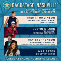 Thumbnail image for the event BACKSTAGE NASHVILLE! DAYTIME HIT SONGWRITERS SHOW feat.  Trent Tomlinson ,  Justin Wilson ,  Ray Stephenson &  Mae Estes supplied by the hosting site