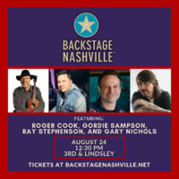 Thumbnail image for the event BACKSTAGE NASHVILLE! DAYTIME HIT SONGWRITERS SHOW featuring Roger Cook ,  Gordie Sampson ,  Gary Nichols &  Ray Stephenson supplied by the hosting site