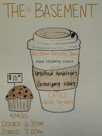 Thumbnail image for the event Beau Burnette w/ Ungifted Amateurs, Graveyard Hours, CATES, Jacob Perloni supplied by the hosting site
