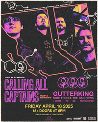 Thumbnail image for the event Calling All Captains w/ Gutter King, Mike Froh & The Bad News and More supplied by the hosting site