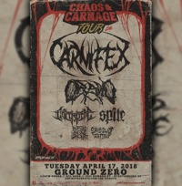 Thumbnail image for the event CHAOS & CARNAGE TOUR 2018 featuring CARNIFEX + MORE supplied by the hosting site
