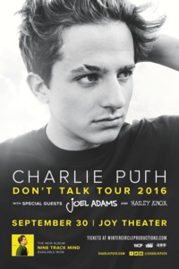 Thumbnail image for the event Charlie Puth - Don't Talk Tour 2016 supplied by the hosting site