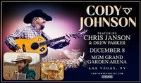 Thumbnail image for the event Cody Johnson with Chris Janson & Drew Parker supplied by the hosting site