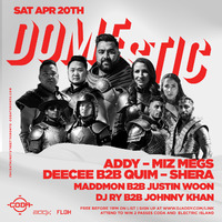 Thumbnail image for the event DOMESTIC: Free before 11PM on List supplied by the hosting site