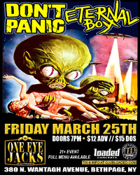 Thumbnail image for the event Don't Panic, Eternal Boy, Radium, Idiot Box, Simple Reality, Skemata, Scarlett's Alibi, Autumn Rhythm supplied by the hosting site