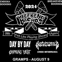 Thumbnail image for the event Endoxa Booking and Breakeven Booking Present: Weekend Nachos, Day by Day, Obscured, Crippling Debt, and Shock Withdrawal in Miami supplied by the hosting site