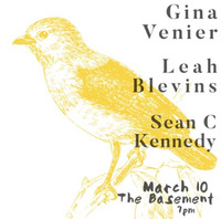 Thumbnail image for the event Gina Venier, Leah Blevins, Sean C Kennedy supplied by the hosting site