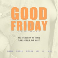 Thumbnail image for the event Good Friday with Blue, The Misfit. supplied by the hosting site