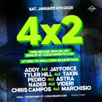 Thumbnail image for the event GUESTLIST: 4x2 | No Cover before 11PM w/ Guestlist supplied by the hosting site