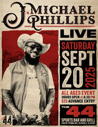 Thumbnail image for the event J. Michael Phillips w/ Just Kevin Price & The Bayou Bandits supplied by the hosting site