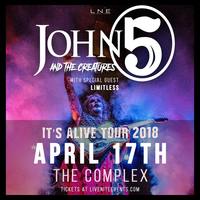 Thumbnail image for the event John 5 & The Creatures at The Complex supplied by the hosting site