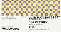 Thumbnail image for the event Juan Maclean DJ set (DFA), Tim Sweeney (Beats in Space) & Eug (Face) supplied by the hosting site