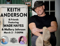 Thumbnail image for the event Keith Anderson and Friends featuring Wade Hayes  w/ Mallory Johnson supplied by the hosting site
