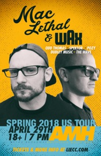 Thumbnail image for the event Mac Lethal, Wax supplied by the hosting site