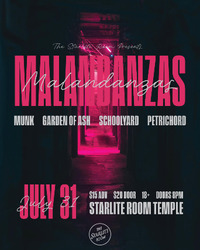 Thumbnail image for the event Malandanzas w/ MUNK, Garden Of Ash, Schoolyard, & Petrichord supplied by the hosting site