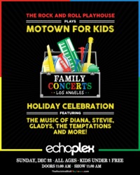 Thumbnail image for the event Motown for Kids // Holiday Celebration ft. the Music of Diana, Stevie, Gladys, the Temptations + More! supplied by the hosting site