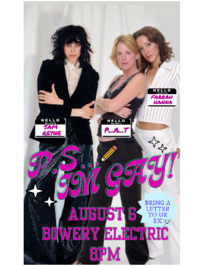 Thumbnail image for the event P.S. I'm Gay with Sam Reyne, P_A_T, Farrah Hanna supplied by the hosting site
