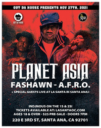 Thumbnail image for the event Planet Asia • Fashawn • A-F-R-O supplied by the hosting site