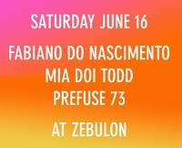 Thumbnail image for the event Prefuse 73, Mia Doi Todd, Fabiano do Nascimento supplied by the hosting site