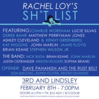 Thumbnail image for the event Rachel Loy's Sh*t list feat. Charlie Worsham, Lucie Silvas, Derek Bahr, Matthew Perryman Jones, Ashley Cleveland & Kenny Greenberg, Kat Higgins, John Marlin & More with attention machine supplied by the hosting site