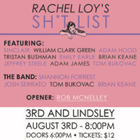Thumbnail image for the event Rachel Loy's Sh*t List feat. Sinclair, William Clark Green, Adam Hood, Tristan Bushman, Emily Earle, Brian Keane, Jeffrey Steele, Adam James & Tom Bukovac w/ Rob Mcnelley supplied by the hosting site