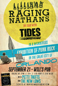 Thumbnail image for the event Raging Nathans and Tides with Petty Thefts and The New Lows supplied by the hosting site