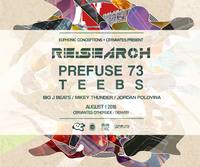 Thumbnail image for the event RE:Search Feat. Prefuse 73 w/ Teebs, Big J Beats, Mikey Thunder, Jordan Polovina supplied by the hosting site