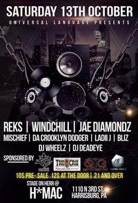 Thumbnail image for the event Reks w/ Windchill, Jae Diamondz & more in Stage on Herr supplied by the hosting site