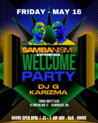 Thumbnail image for the event Sambanismo Experience Welcome Party ft Karizma and DJ G supplied by the hosting site