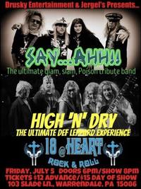 Thumbnail image for the event Say Ahh (A Tribute to Poison) / High N Dry (A Tribute to Def Leppard) supplied by the hosting site
