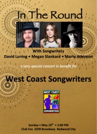 Thumbnail image for the event SONGWRITERS IN THE ROUND - David Luning, Megan Slankard & Marty Atkinson supplied by the hosting site