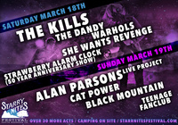 Thumbnail image for the event Starry Nites Festival 3/18 & 3/19, Alan Parsons, The Kills, Cat Power, Dandy Warhols, She Wants Revenge, Black Mountain, Teenage Fanclub, Strawberry Alarm Clock, Visuals by Obscura Digital, 4 stages / 40 bands / Camp on site supplied by the hosting site