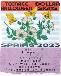 Thumbnail image for the event Teenage Halloween , Dollar Signs , Proper., Babyfang  supplied by the hosting site