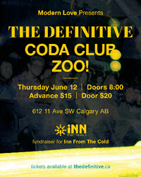 Thumbnail image for the event The Definitive w/ Coda Club & Zoo! supplied by the hosting site