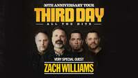 Thumbnail image for the event THIRD DAY 30th Anniversary Tour with very special guest Zach Williams  supplied by the hosting site