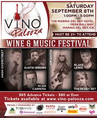 Thumbnail image for the event VINO Palooza LA - Ryan Cabrera, Orianthi, Blake Lewis & More! supplied by the hosting site