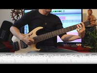 Thumbnail for the TesseracT - Amos Williams - Dystopia Bass Playthrough link, provided by host site