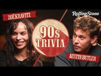 Thumbnail for the Zoë Kravitz - And Austin Butler Get Drunk Playing 90s Trivia, Talk 'Caught Stealing' link, provided by host site
