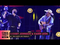 Thumbnail for the Cody Johnson - And Carín León - “She Hurts Like Tequila” | CMA Fest 2025 link, provided by host site