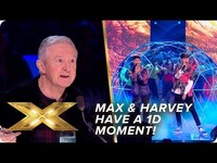 Thumbnail for the Max and Harvey - Have a 1D moment with 'Kiss You' | Semi-Final | X Factor: Celebrity link, provided by host site