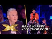 Thumbnail for the Max and Harvey - Keep their cool with a Jonas Brothers cover | Live Week 2 | X Factor: Celebrity link, provided by host site